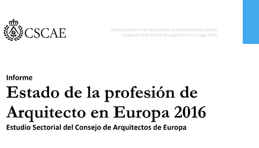 Estudio Sectorial del Consejo de Arquitectos de Europa 2016