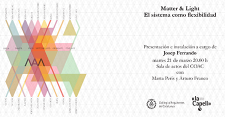 Josep Ferrando presenta «Matter & Light. El sistema como flexibilidad»