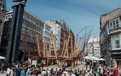 Una gran batea en la Porta do Sol de Vigo inaugura TAC! Festival de Arquitectura Urbana
